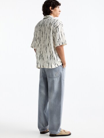 Pull&Bear Comfort fit Button Up Shirt in White