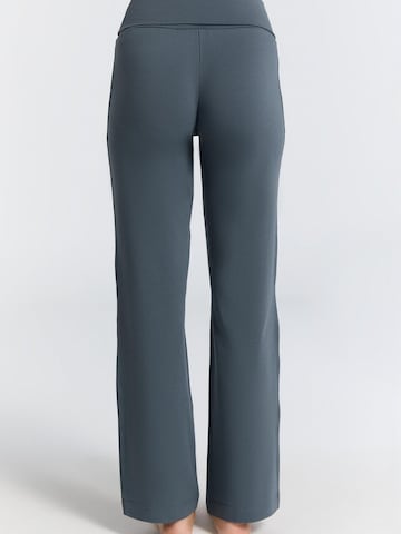 Leela COTTON Wide leg Pants 'Damen Bio-Baumwoll Komforthose' in Blue