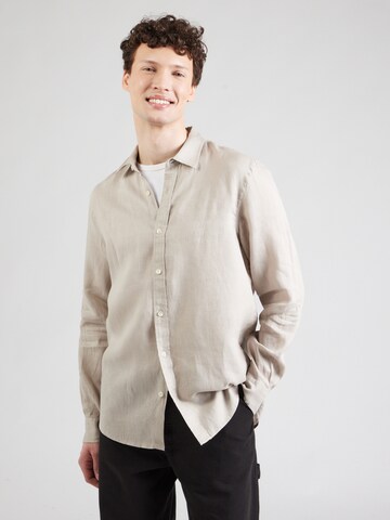 SCOTCH & SODA Regular fit Риза 'Seasonal Core' в сиво: отпред