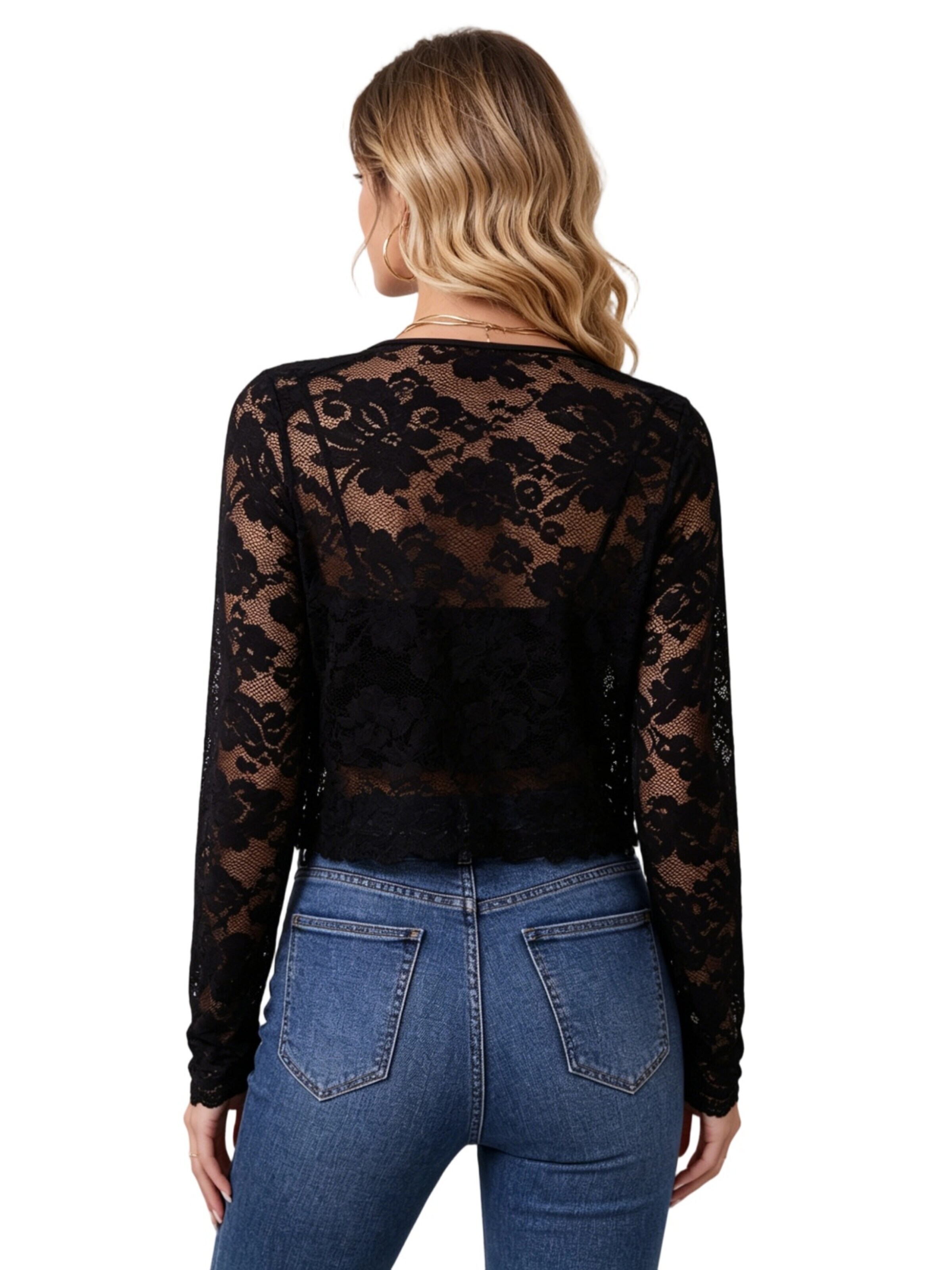 Yesfashion Kardigan w kolorze czarny