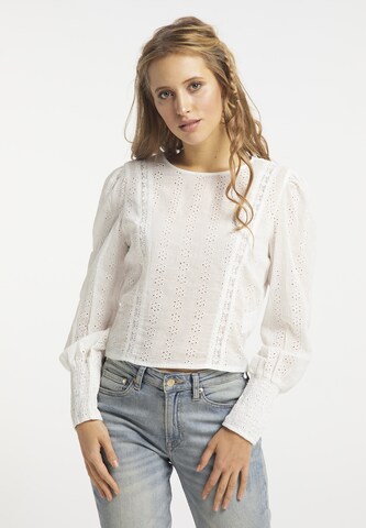 usha FESTIVAL Blouse in White: front