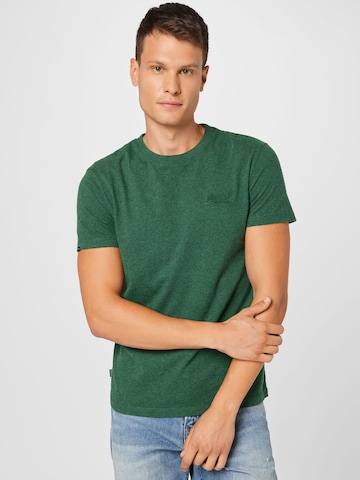 Superdry - Camiseta en verde: frente