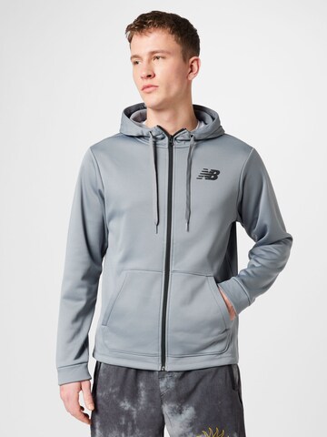 Veste en polaire fonctionnelle 'Tenacity' new balance en gris : devant