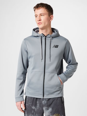 new balance Athletic Fleece Jacket 'Tenacity' in Grey: front