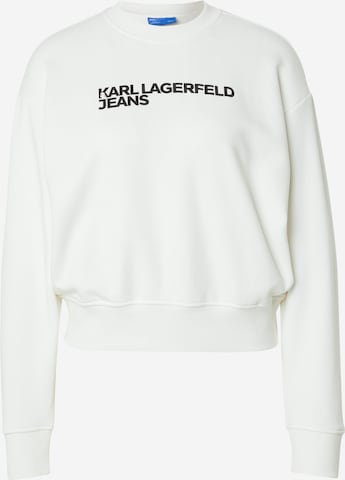 KARL LAGERFELD JEANS Bluzka sportowa 'ESSENTIAL' w kolorze biały: przód