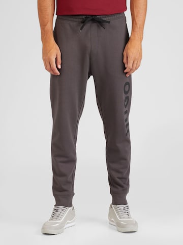HUGO Red Tapered Pants 'Dutschi' in Grey: front