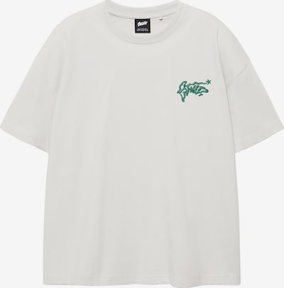 Pull&Bear Paita 'STWD COMMUNITY' värissä kerma / smaragdi / musta, Tuotenäkymä