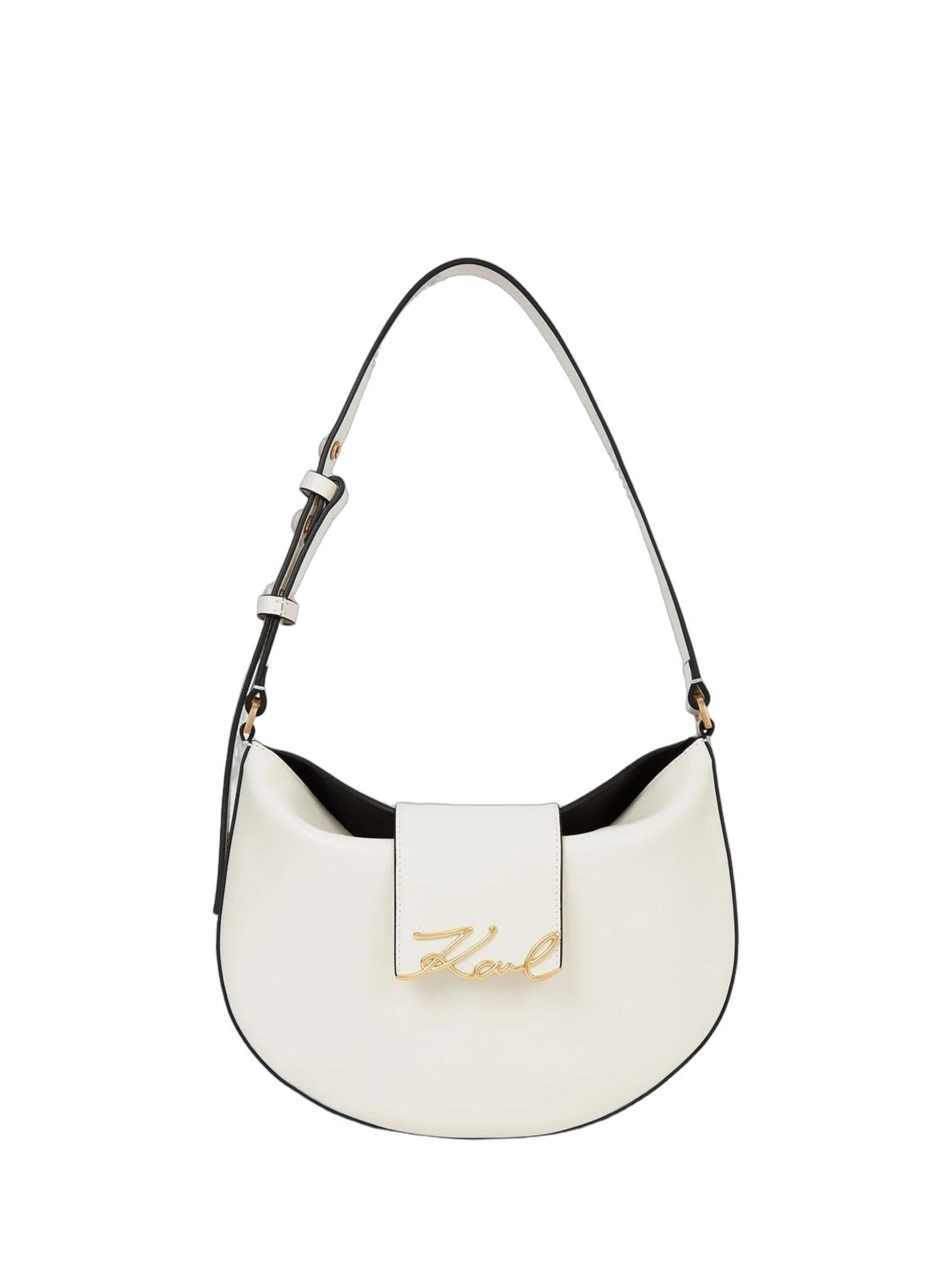 One Size dydžio Rankinė 'Karl Lagerfeld Sac lune K/Signature Blanc' iš Karl Lagerfeld, spalva – balta, Prekių apžvalga