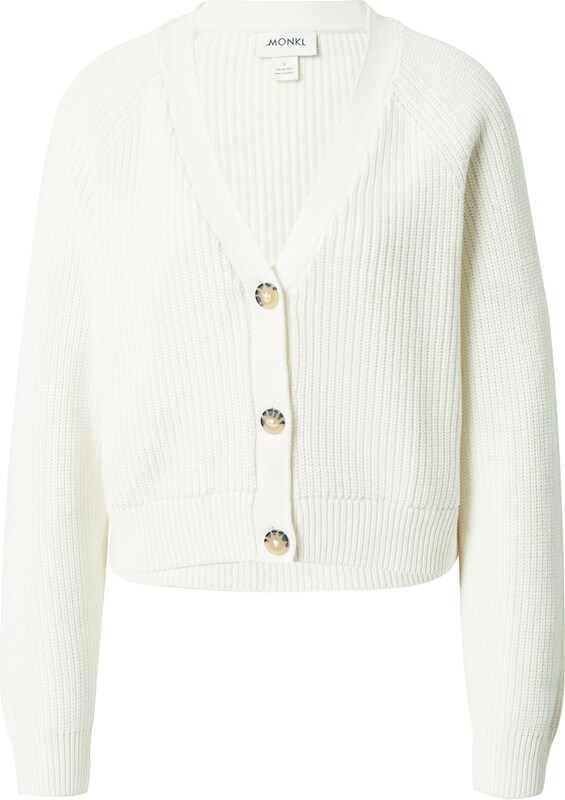 Monki Strickjacke in Naturweiß Monki Strickjacke in Naturweiß