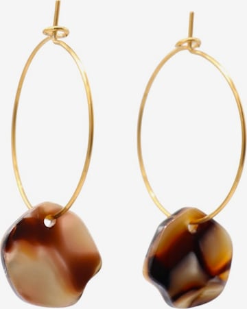 Fräulein Wunder Earrings 'Alice' in Brown: front