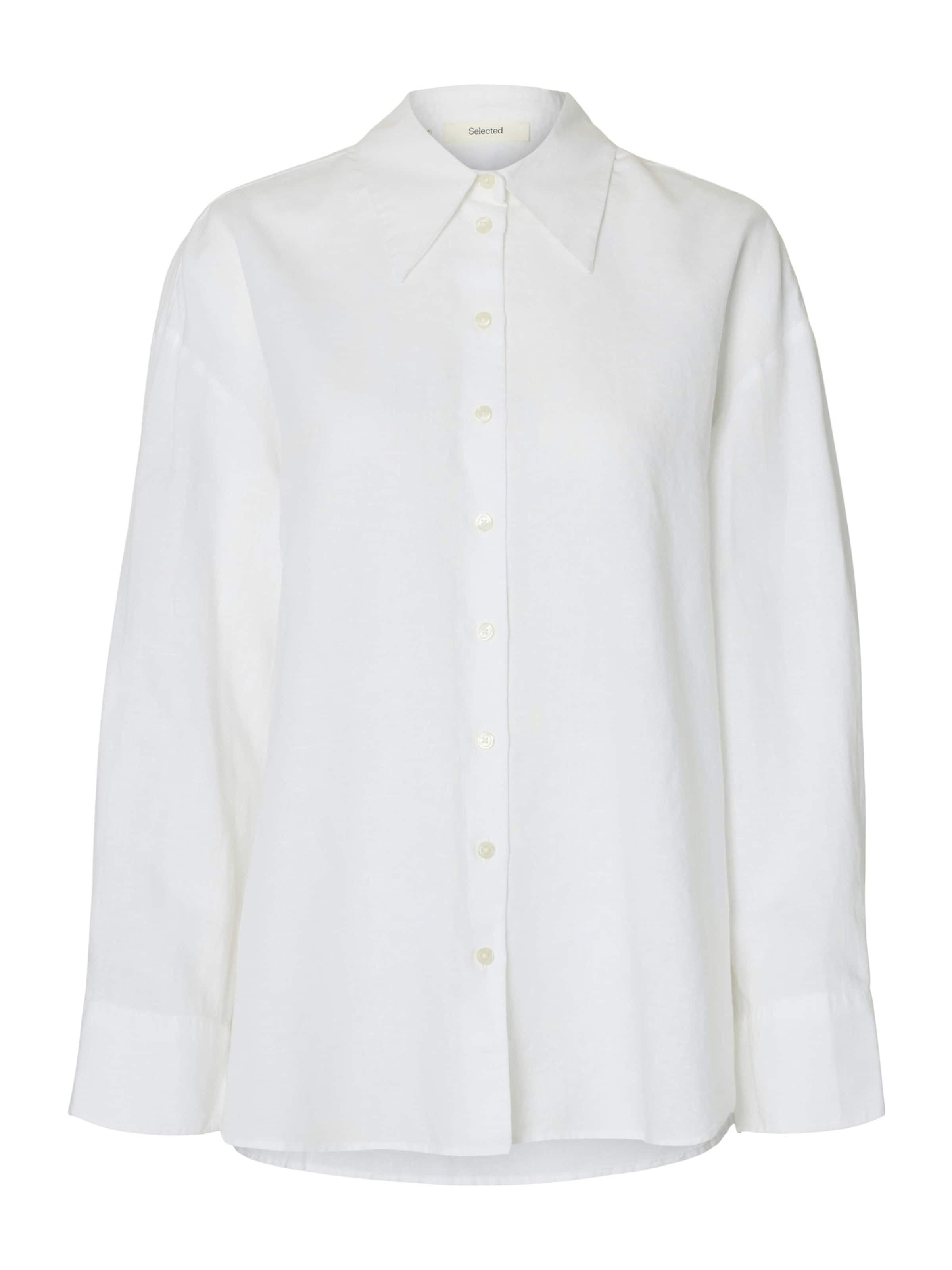 SELECTED Bluse 'SLFCLEO' in Weiß: Vorderseite