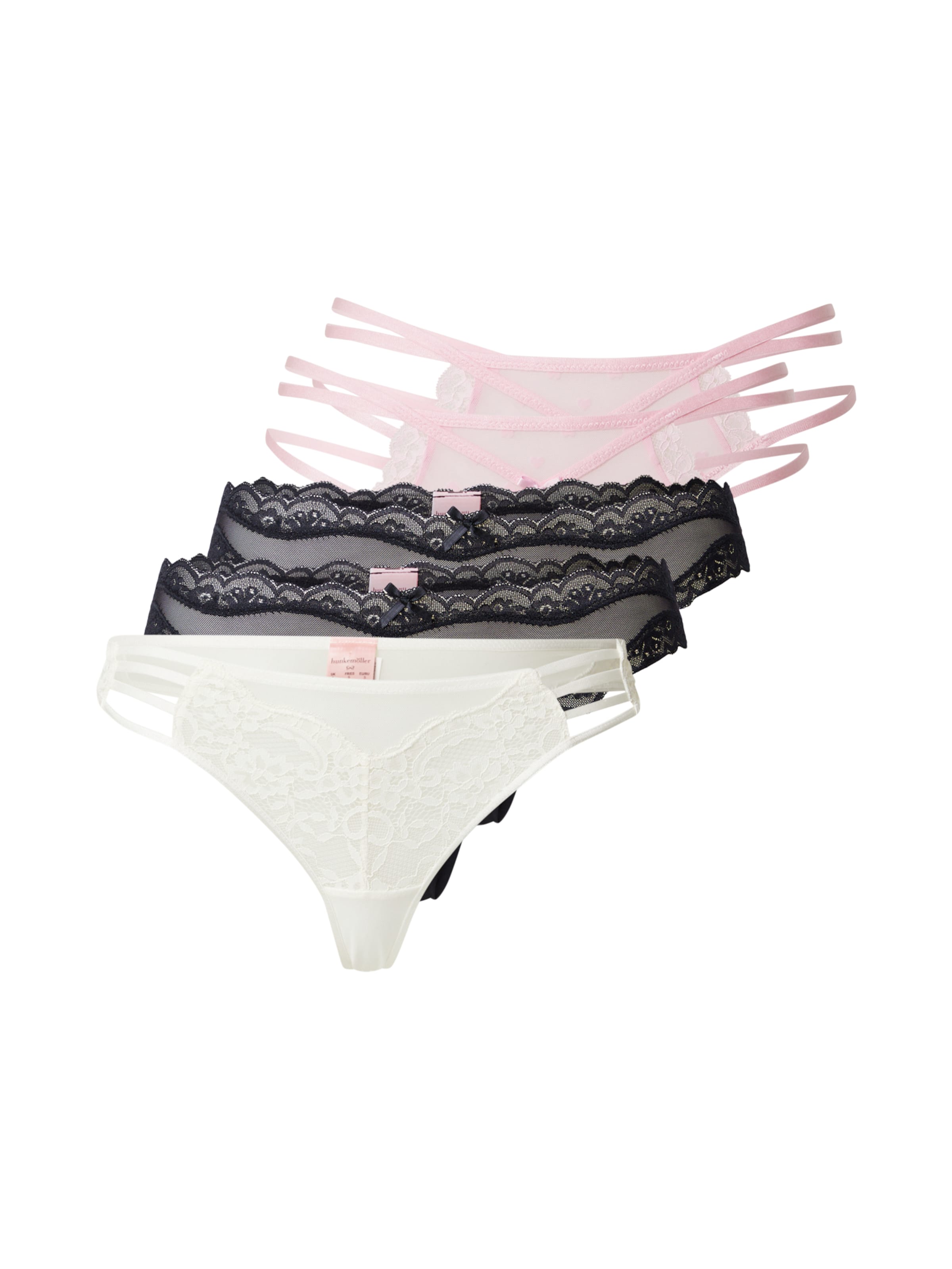 Hunkemöller String 'Fashion' in Dusky pink / Black / White, Item view