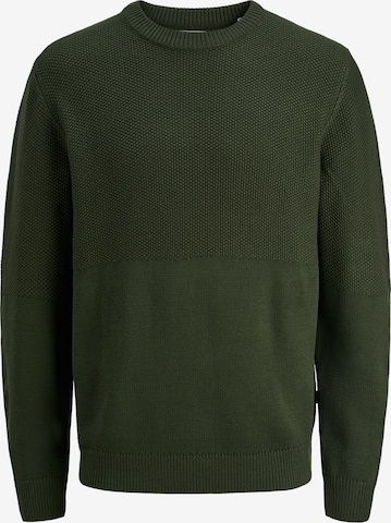 Pull-over 'JJCARL' JACK & JONES en vert : devant