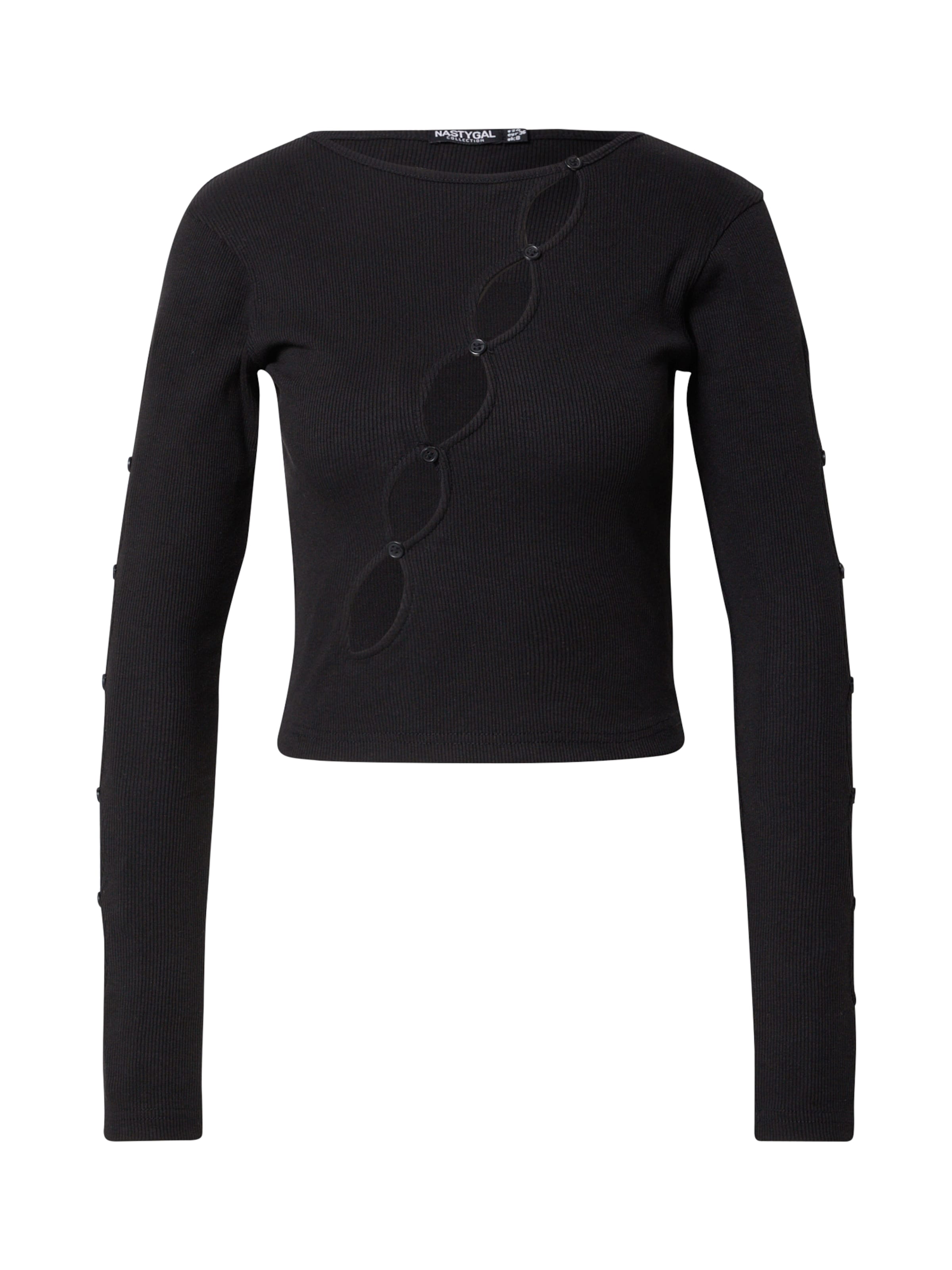 Nasty Gal Shirt in Black: front