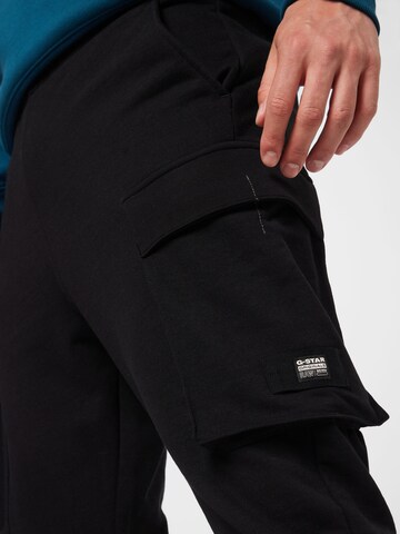 Effilé Pantalon cargo G-Star RAW en noir