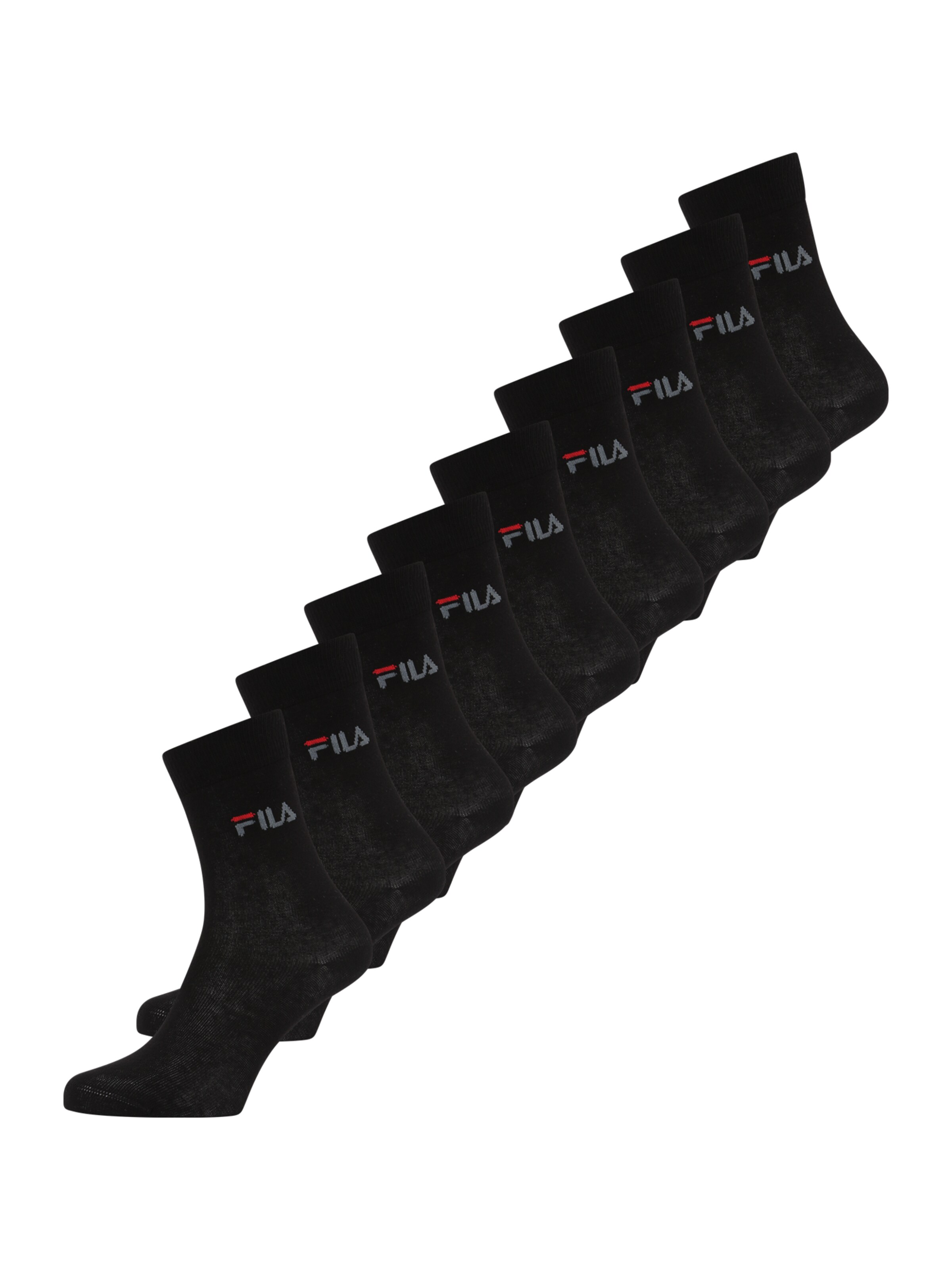 Șosete de la FILA pe negru: față