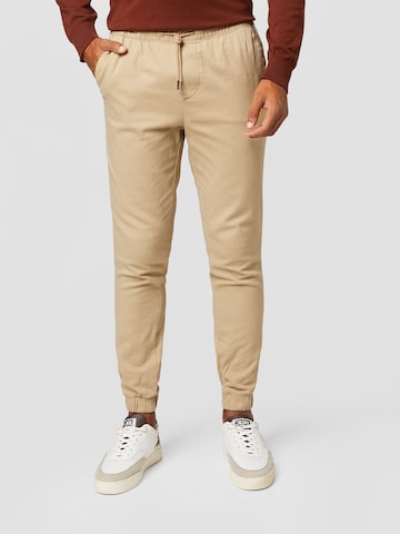 JACK & JONES Tapered Παντελόνι 'GORDON DAVE' σε μπεζ: μπροστά