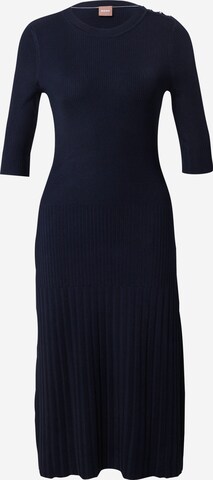 BOSS Úpletové šaty 'Fonzipona' – modrá: přední strana