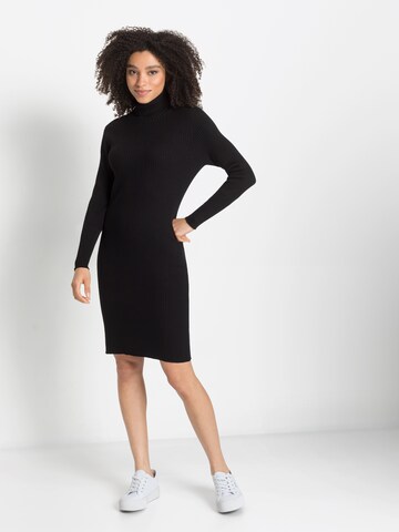 LASCANA Gebreide jurk in Zwart