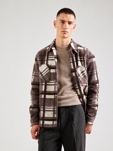 TRAPP Between-season jacket in Brown: front