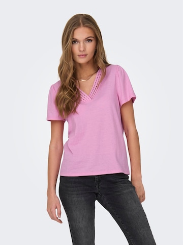 T-shirt 'BENITA' ONLY en violet : devant