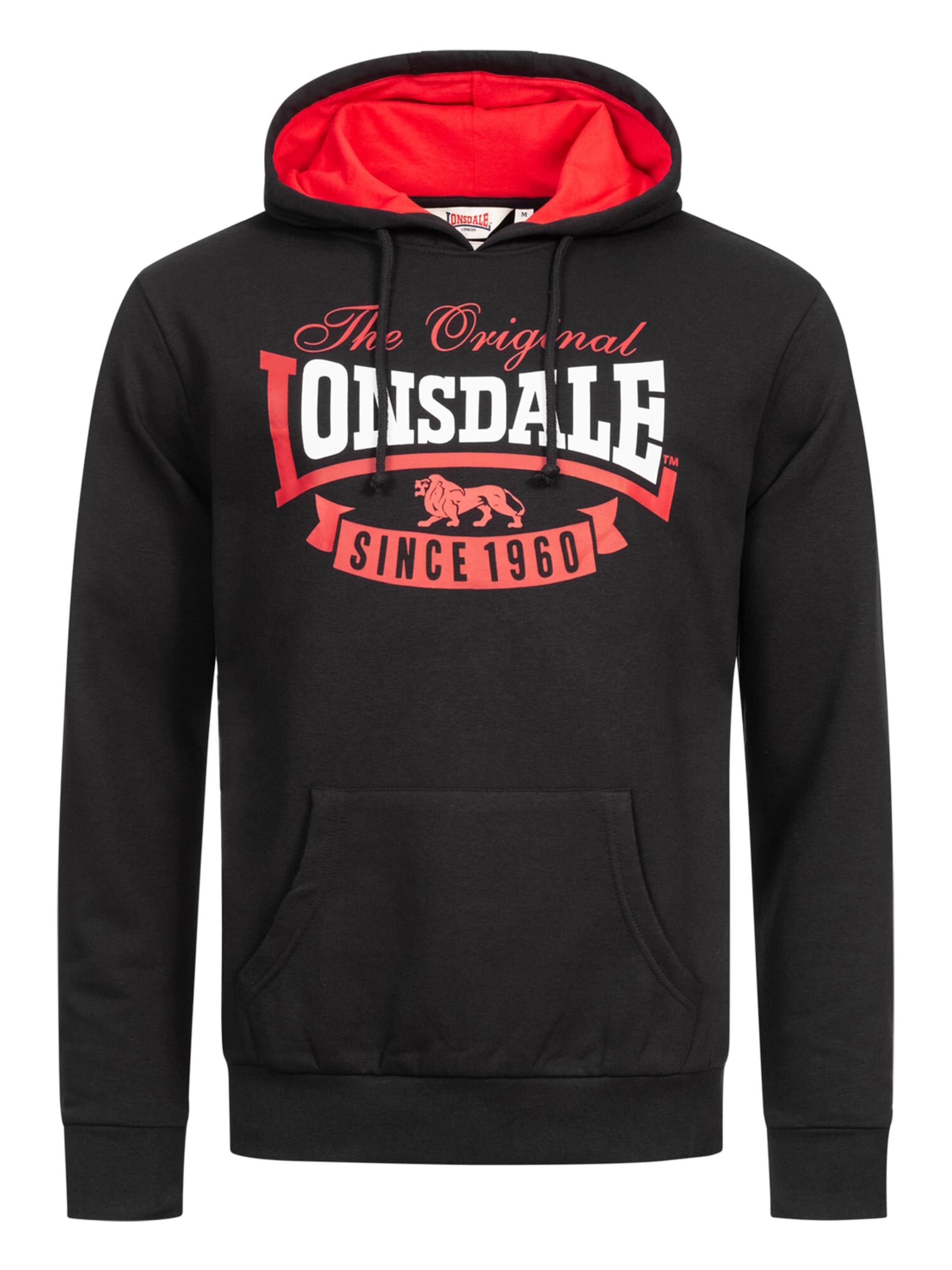 LONSDALE Mikina 'Stotfield' - Čierna: predná strana