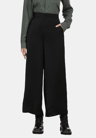 DreiMaster Vintage Wide leg Παντελόνι σε μαύρο: μπροστά