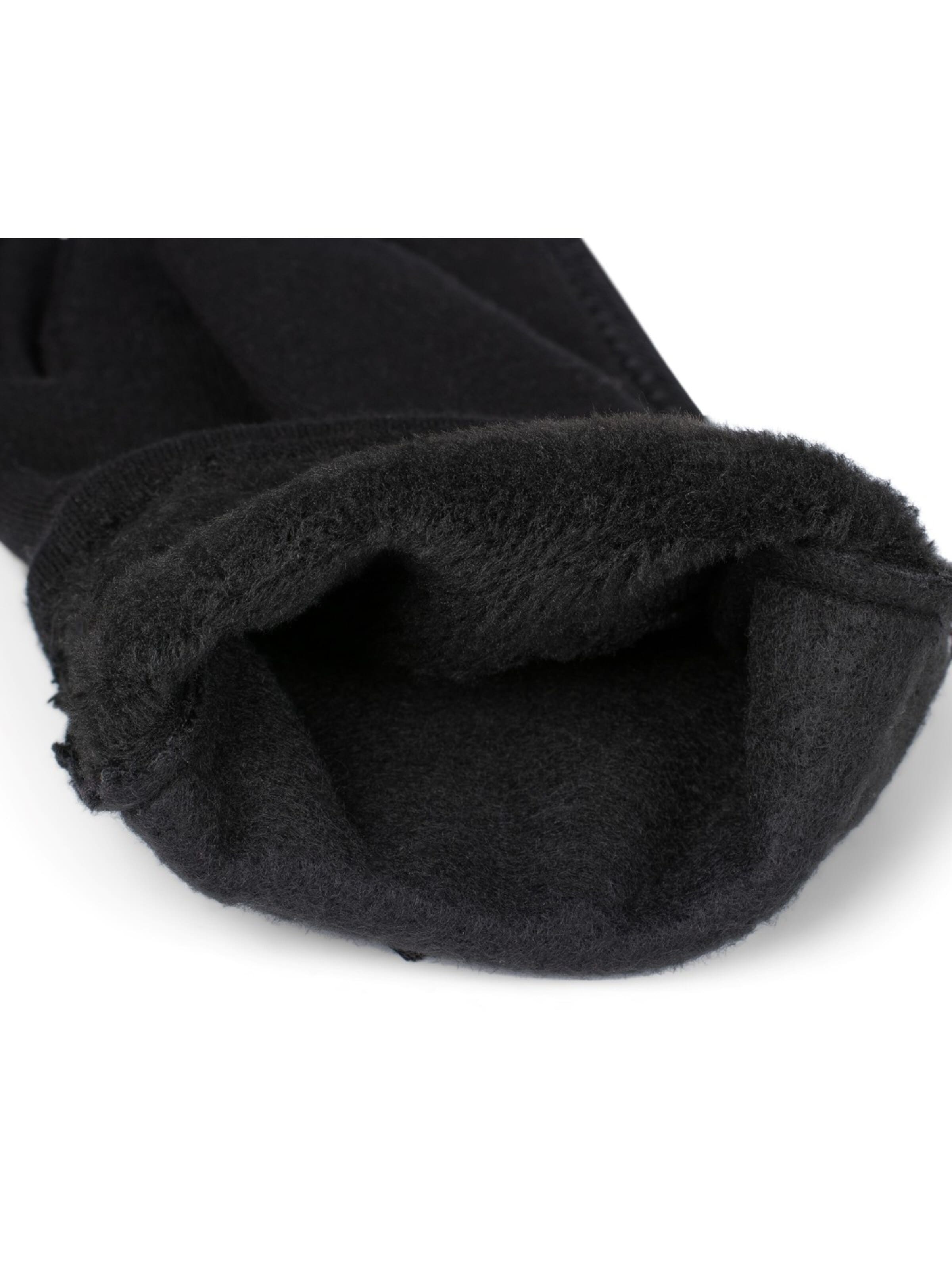 styleBREAKER Full finger gloves 'Touchscreen Handschuhe mit weichem Riffel Muster' in Black