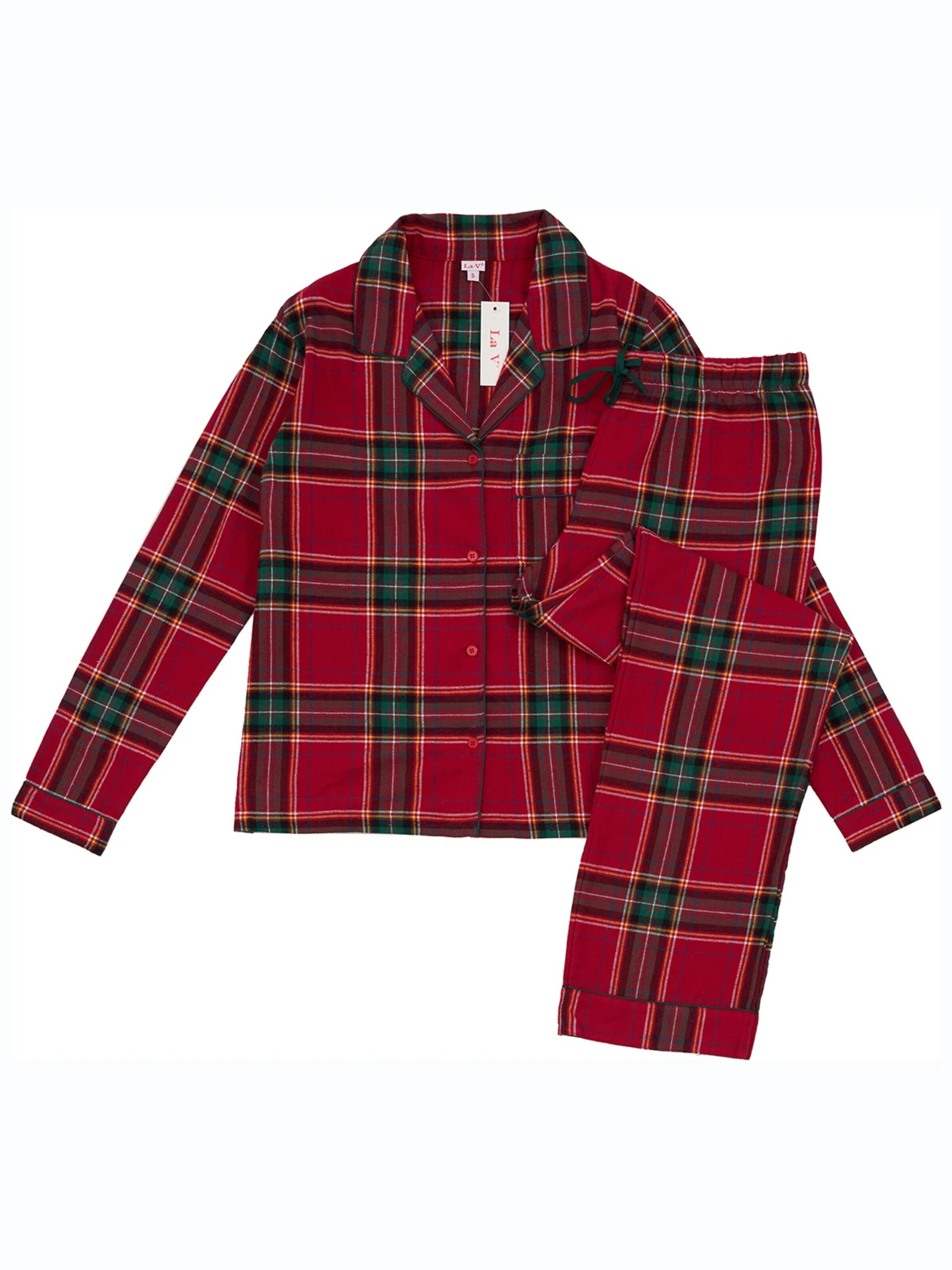 La V Pyjama in Rood