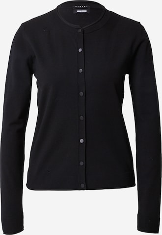 Cardigan Sisley en noir : devant