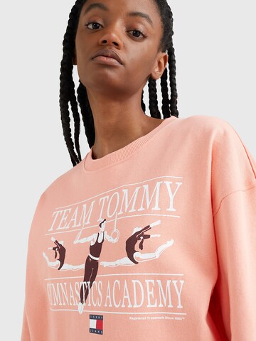 Tommy Jeans Sweatshirt 'Relaxed Gym' in Orange