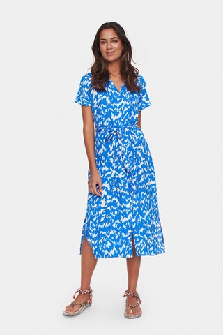 SAINT TROPEZ Shirt dress 'Blanca' in Blue: front