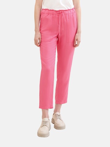 TOM TAILOR Regular Trousers in Pink: front