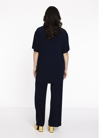 YOEK Loose fit Trousers 'Pleated' in Blue