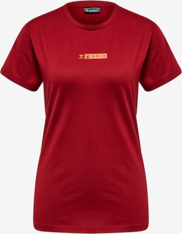 T-shirt fonctionnel 'Offgrid' Hummel en rouge : devant