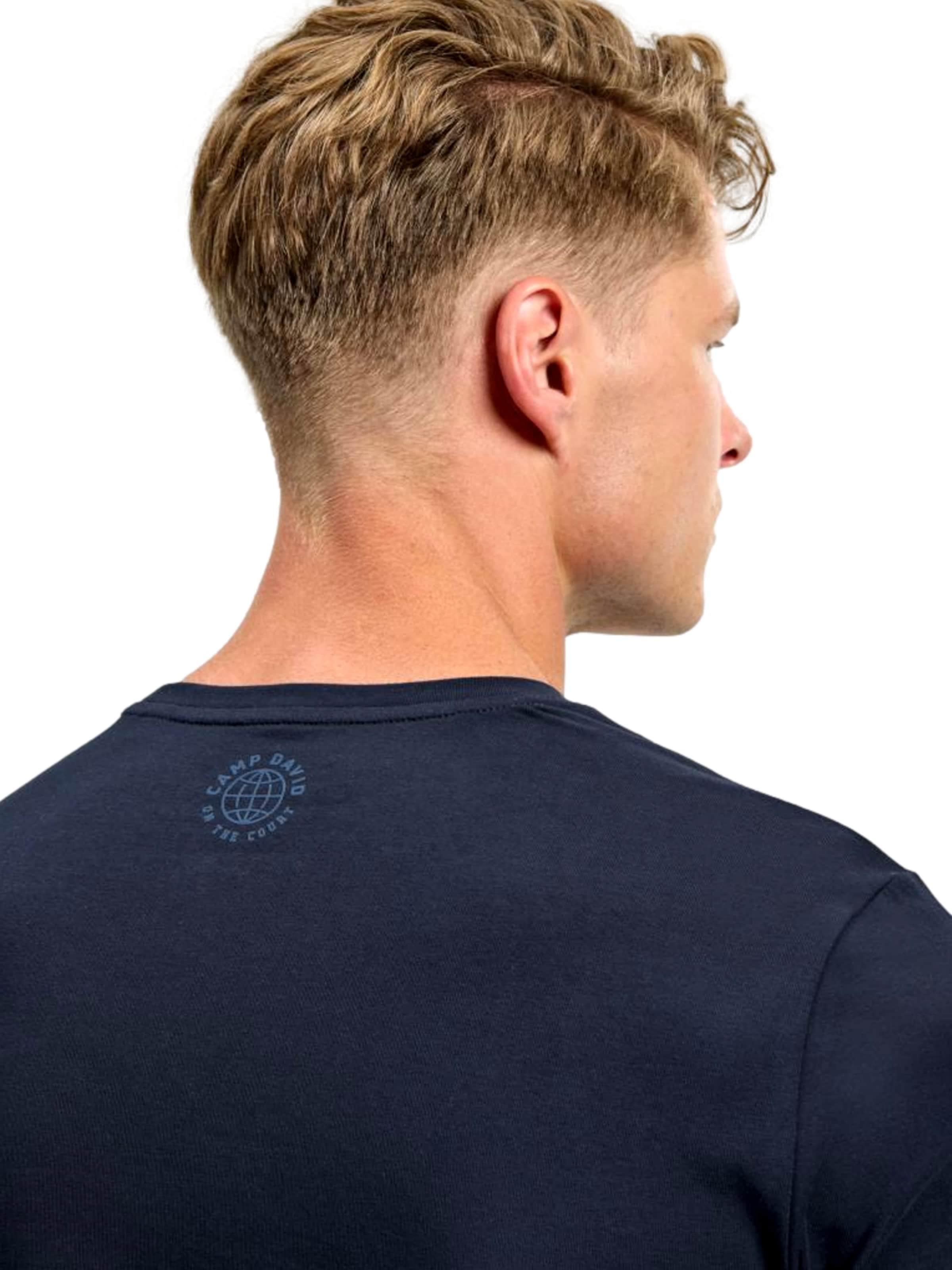 T-Shirt 'Game.Set.Match' CAMP DAVID en bleu