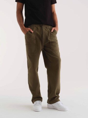 ABOUT YOU x Kevin Trapp Regular Trousers 'Jonathan' in Green: front