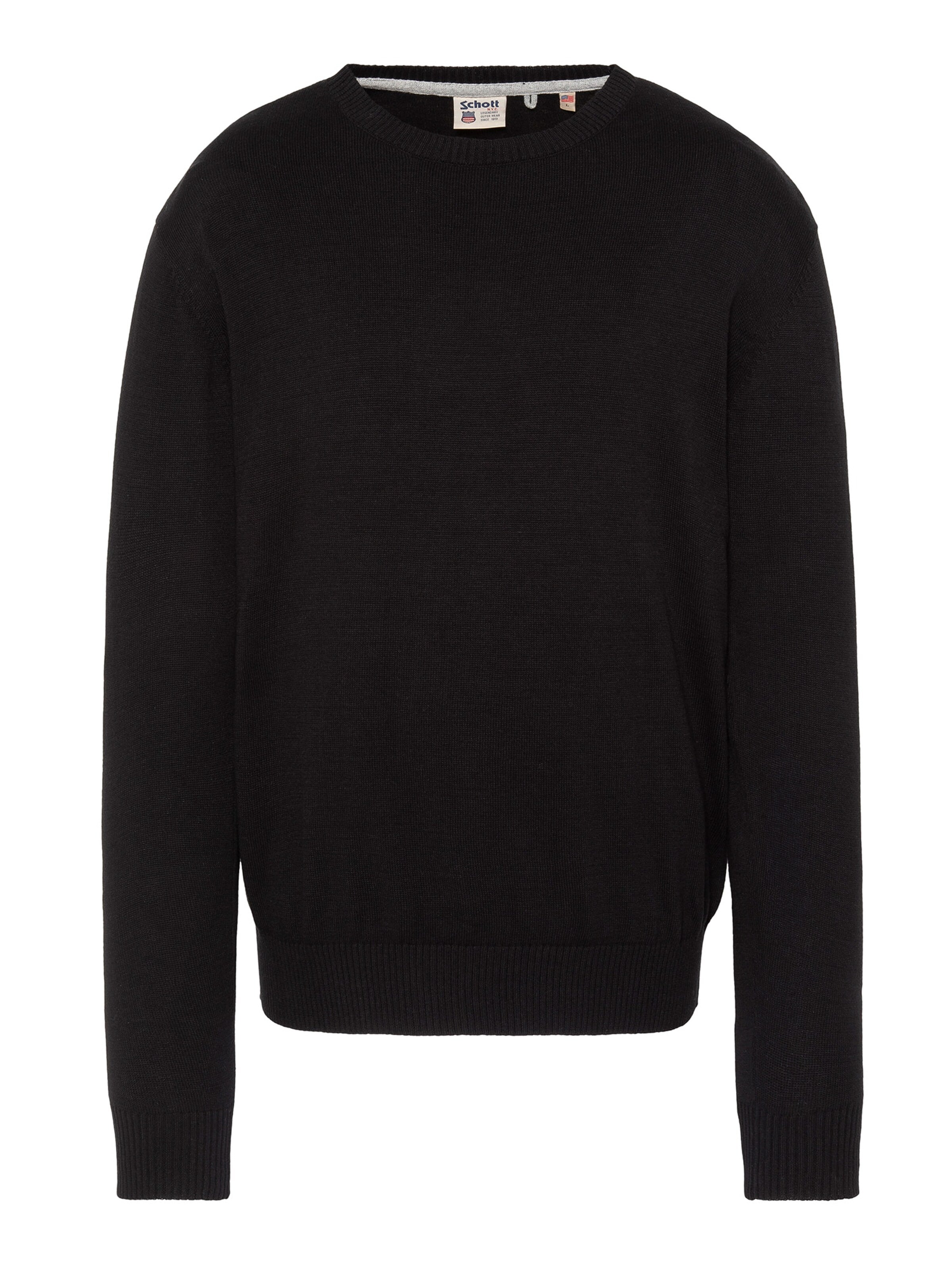 Pull-over Schott NYC en noir : devant