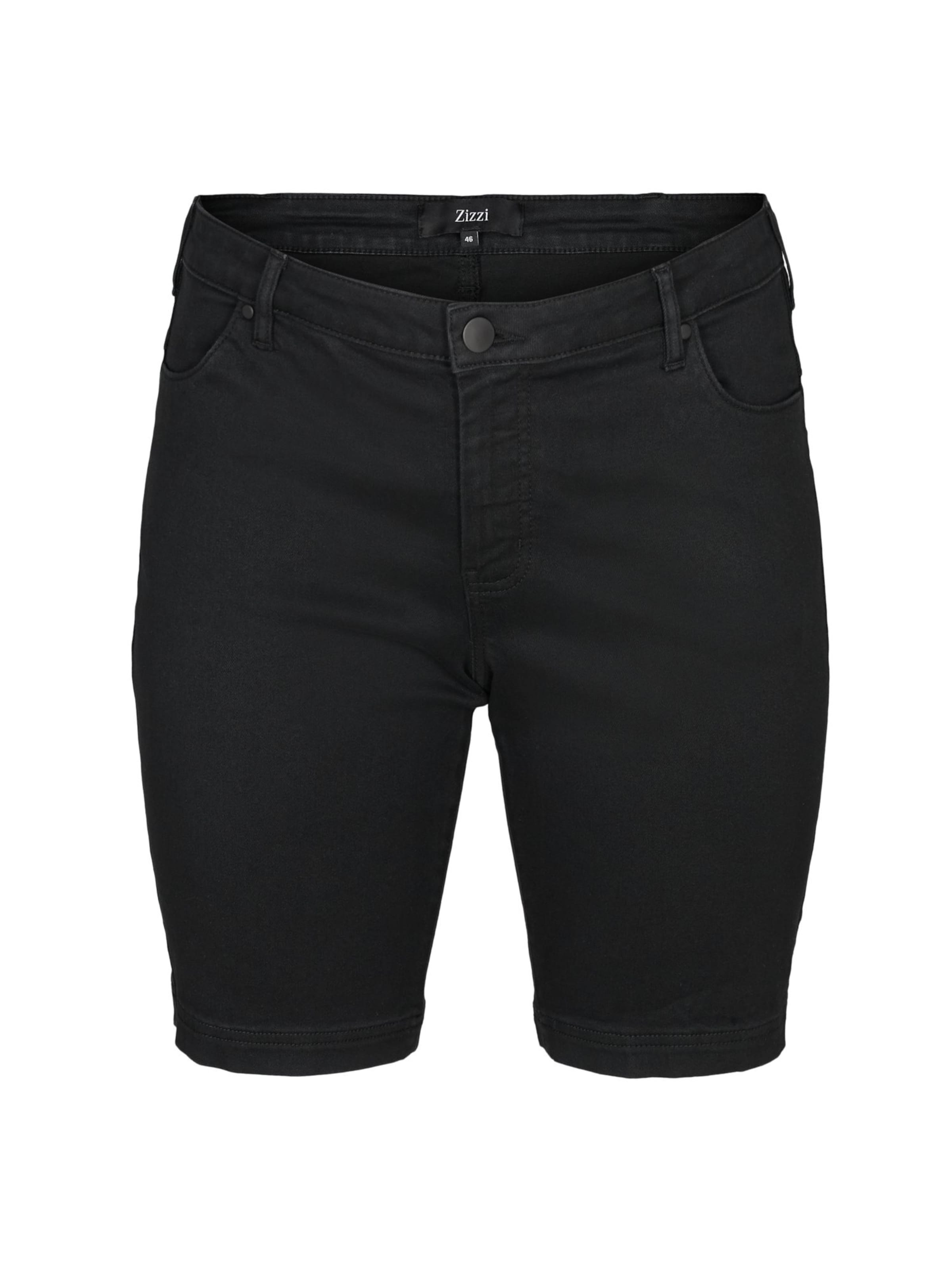 Zizzi - Regular Calças de ganga em preto: frente