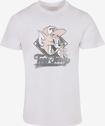 ABSOLUTE CULT T-Shirt 'Tom And Jerry - Baseball Caps' in Weiß: predná strana