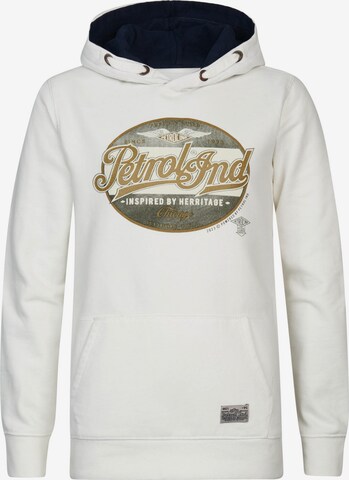 Petrol Industries Sweatshirt 'Evanston' in White: front