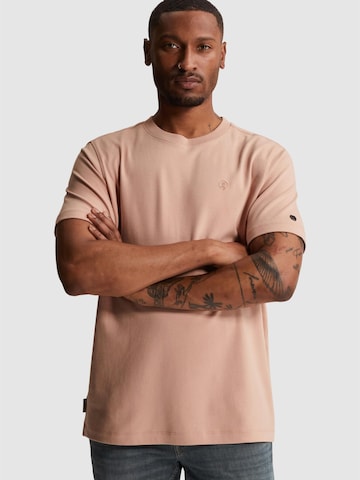 CAST IRON T-shirt 'T-shirt in interlock jersey with crew neck' i orange: framsida