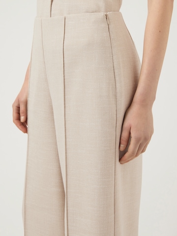 YAS Wide leg Παντελόνι με τσάκιση σε μπεζ