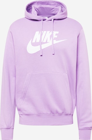 Nike Sportswear Sweatshirt 'Club Fleece' in Lila: predná strana