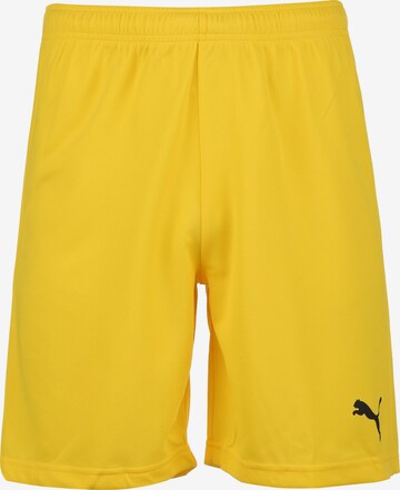 PUMA Regular Workout Pants 'TeamRise' in Yellow: front