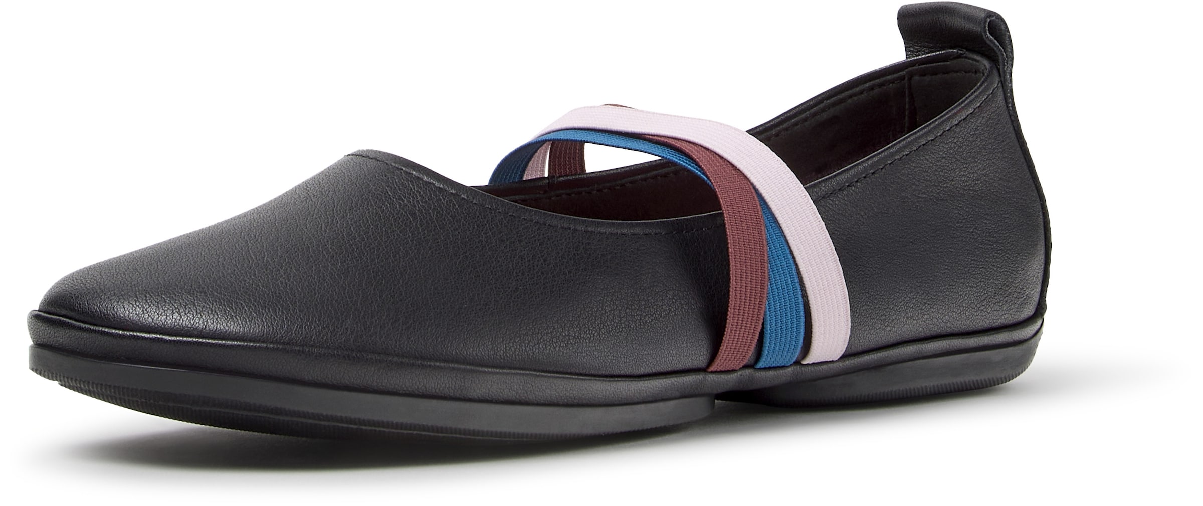 CAMPER Strap ballerina in Black: front