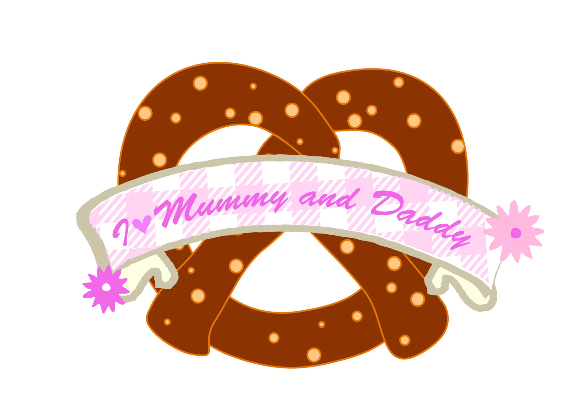 LILIPUT Langarmshirt "Brezel" in Weiß