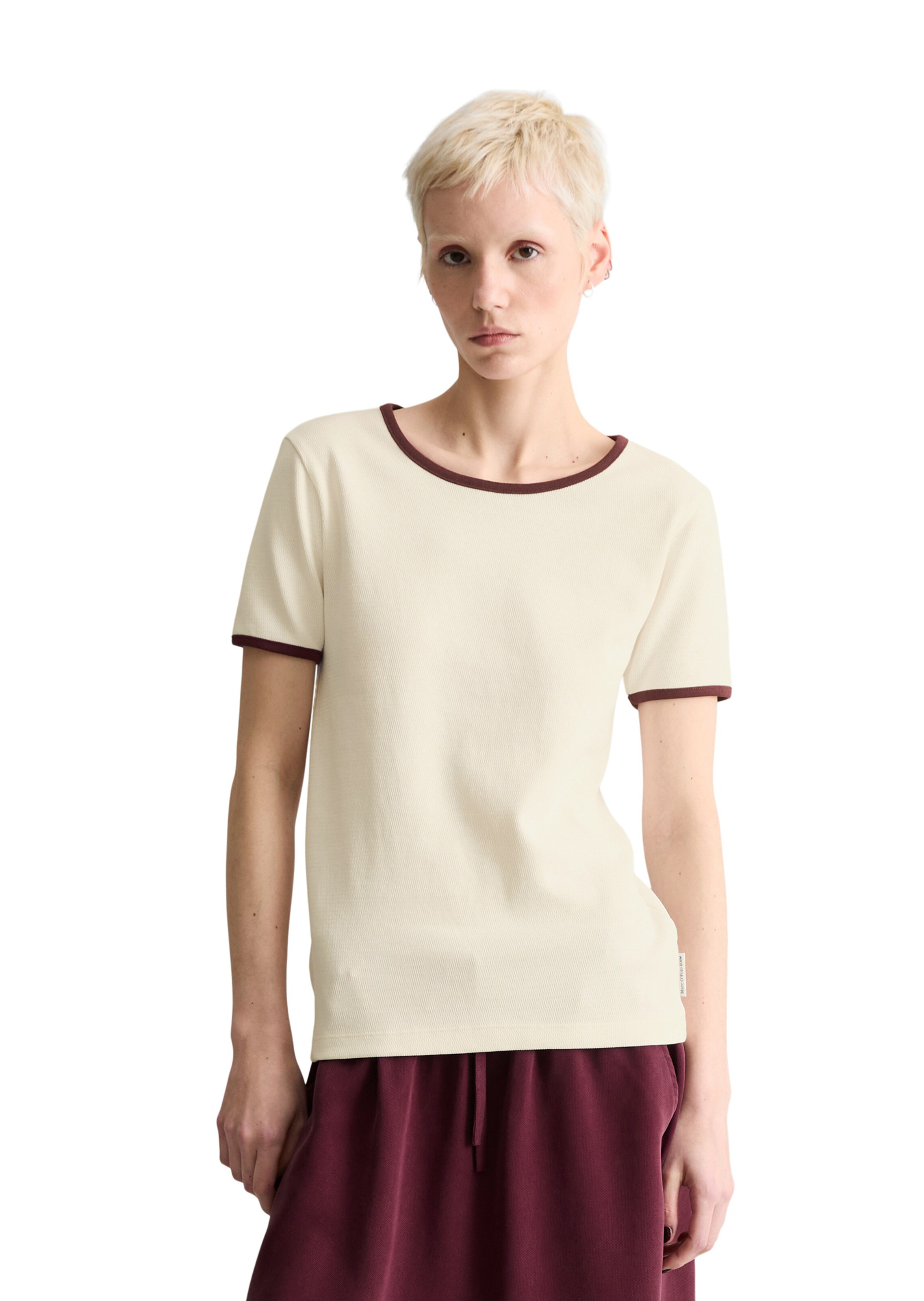 Marc O'Polo DENIM T-Shirt in Beige: Vorderseite