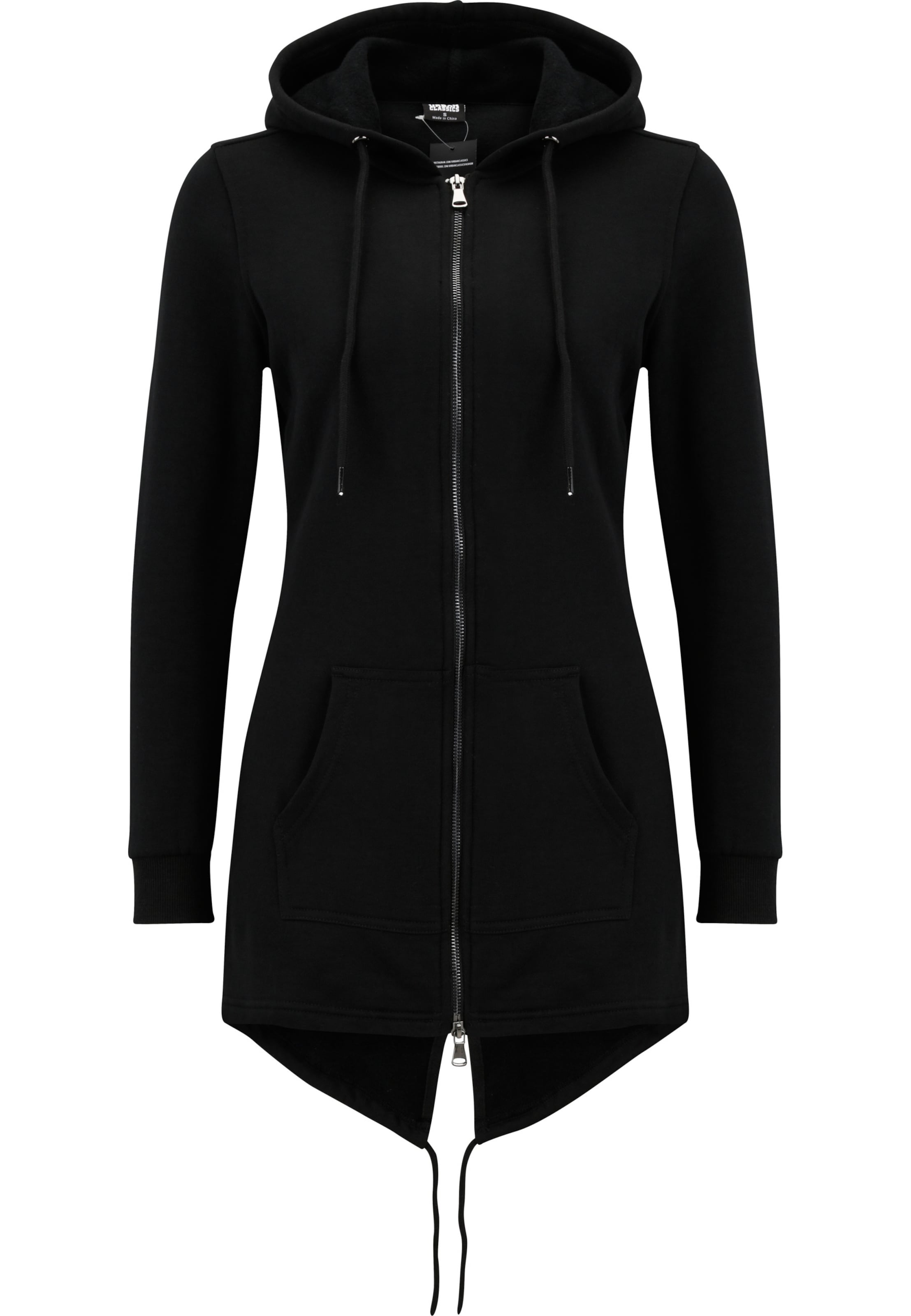 Urban Classics Sweat jacket in Black: front