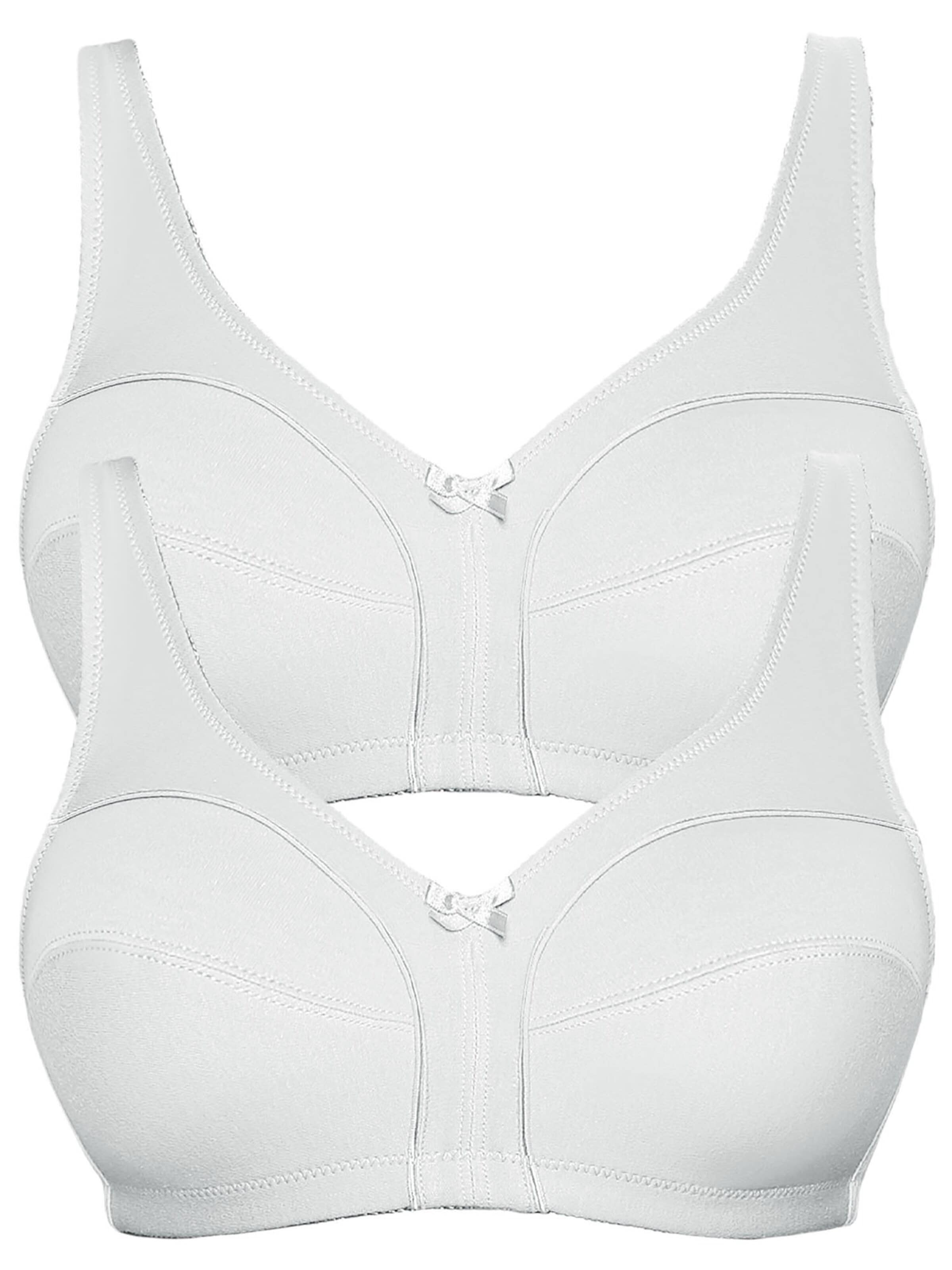 VIANIA Minimiser Bra 'Basic' in White: front
